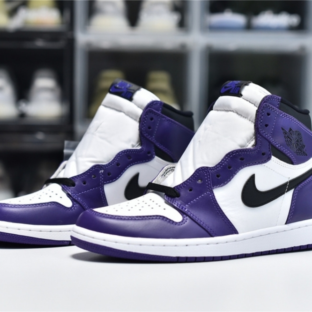 Air Jordan 1 AJ1 White Purple - Picture 6 of 9